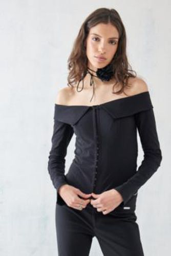 UO Bardot Collar Shirt - 2XS at - Urban Outfitters - Modalova