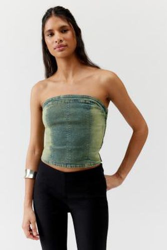 Charli Denim Tube Top - Dark Green XS at Urban Outfitters - Silence + Noise - Modalova