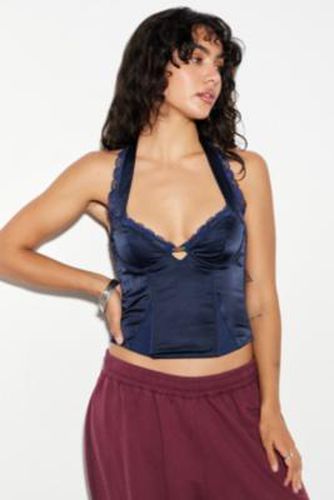 Moss Satin Halter Top - 2XS at Urban Outfitters - Kimchi Blue - Modalova