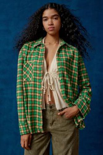 Brixton Button-Down Flannel Shirt - Green 2XS at Urban Outfitters - BDG - Modalova