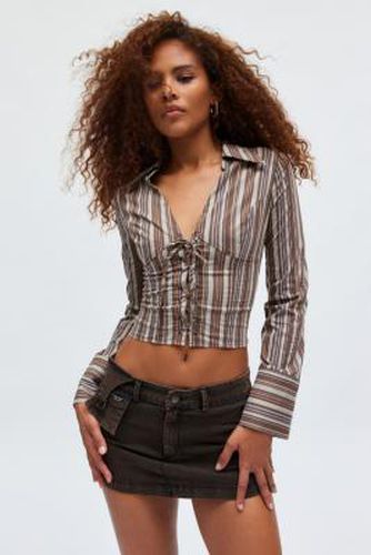 Cleo Lace Up Blouse - 2XS at Urban Outfitters - Kimchi Blue - Modalova