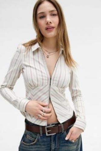 Hailey Zip Through Shirt - 2XS at Urban Outfitters - Silence + Noise - Modalova