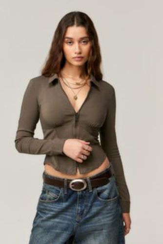 Hailey Zip Through Shirt - 2XS at Urban Outfitters - Silence + Noise - Modalova