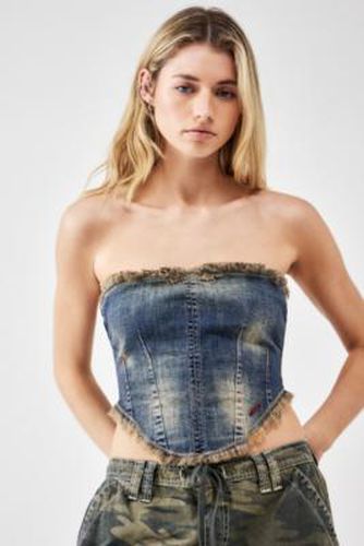 Freya Frayed Hem Corset - Blue S at Urban Outfitters - BDG - Modalova