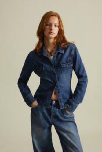 Henley Hemp Denim Shirt - Blue XS at Urban Outfitters - BDG - Modalova