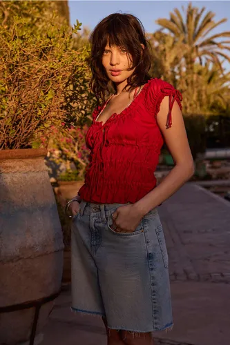 Remi Tie Front Blouse - XL at Urban Outfitters - Kimchi Blue - Modalova