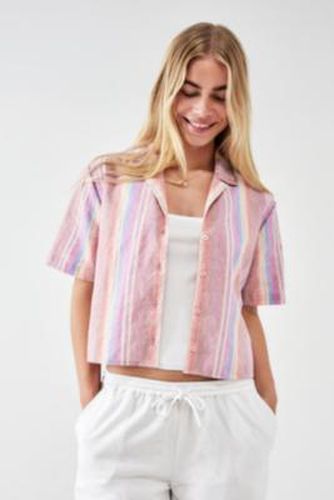 Sunshine Stripe Crop Shirt - Pink 2XS at Urban Outfitters - BDG - Modalova