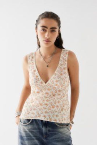 Isabella Floral Tank Top - Ivory XS at Urban Outfitters - Light Before Dark - Modalova