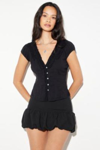 Ria Ruffle Blouse - Black 2XS at Urban Outfitters - Kimchi Blue - Modalova