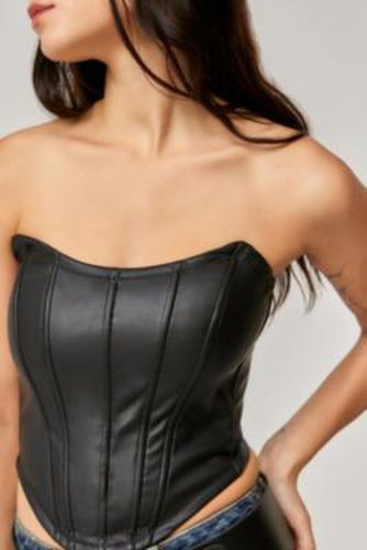 Pheonix Faux Leather Bandeau Top - 2XS at Urban Outfitters - Silence + Noise - Modalova