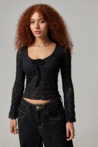 Quinn Lace Top - Black XS at Urban Outfitters - Kimchi Blue - Modalova