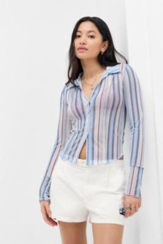 UO Milo Long Sleeve Stripe Shirt - XS at - Urban Outfitters - Modalova