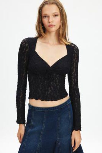 Olivia Lace Long Sleeve Top - XS at Urban Outfitters - Kimchi Blue - Modalova