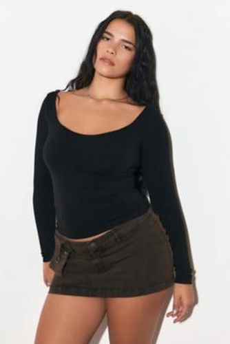 UO Roux Scoop Long Sleeve Seamless Top - Black XL/2XL at - Urban Outfitters - Modalova