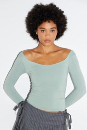 UO Roux Scoop Long Sleeve Seamless Top - Light Green M/L at - Urban Outfitters - Modalova