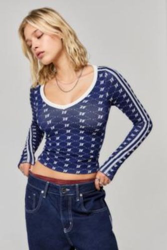 Iets frans. Monogram V-Neck Top - XL at Urban Outfitters - iets frans... - Modalova