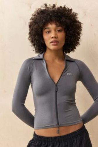 Iets frans. Hallie Zip-Up Long Sleeve Top - Grey XS at Urban Outfitters - iets frans... - Modalova