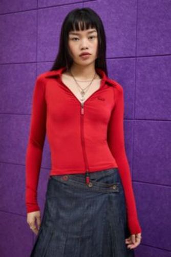 Iets frans. Hallie Zip-Up Long Sleeve Top - Red XS at Urban Outfitters - iets frans... - Modalova