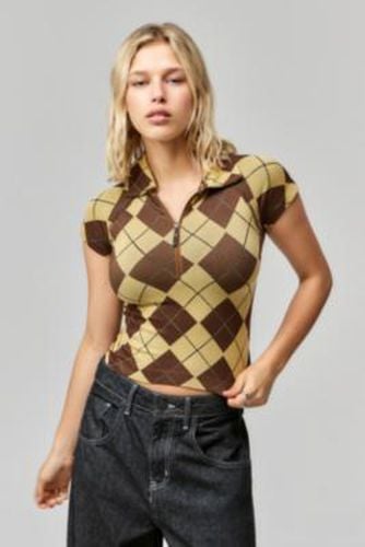 Iets frans. Argyle Polo Top - XS at Urban Outfitters - iets frans... - Modalova