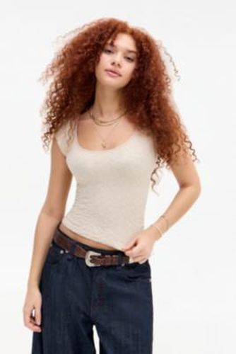 UO Lana Seamless Textured Top - Stone XS at - Urban Outfitters - Modalova