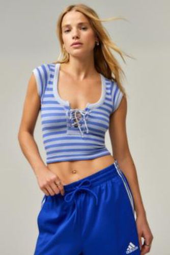 Knockout Seamless Lace-Up T-Shirt - Blue XS/S at Urban Outfitters - Out From Under - Modalova