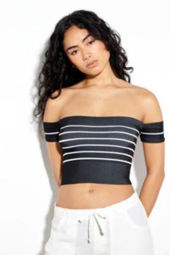 UO Sara Bretton Stripe Off-The-Shoulder Top - Black M at - Urban Outfitters - Modalova