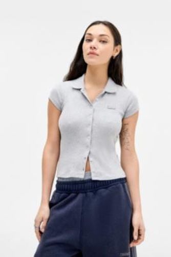 Iets frans. Short Sleeve Button-Through Polo Shirt - XS at Urban Outfitters - iets frans... - Modalova