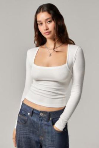 Brody Long Sleeve Shrug Top - White XS at Urban Outfitters - Silence + Noise - Modalova