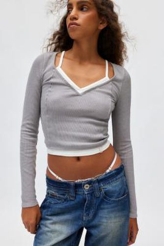 Robbie Double Layer top - Grey XS at Urban Outfitters - BDG - Modalova