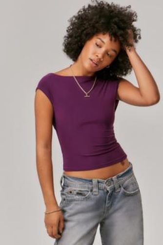 UO Lia Open Back T-Shirt - Purple XL at - Urban Outfitters - Modalova