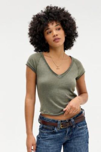 V-Neck Slub T-Shirt - XS at Urban Outfitters - BDG - Modalova