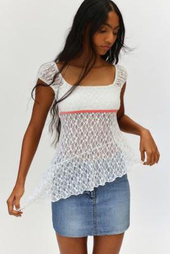 Penelope Lace Asymmetric Top - S at Urban Outfitters - Kimchi Blue - Modalova