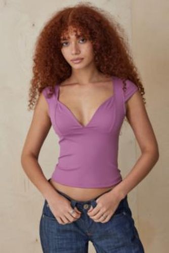 Greta Sweetheart Top - Deep Purple XL at Urban Outfitters - Silence + Noise - Modalova