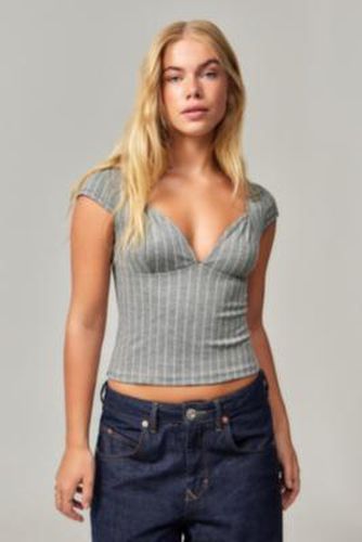 Greta Pinstripe Top - XS at Urban Outfitters - Silence + Noise - Modalova