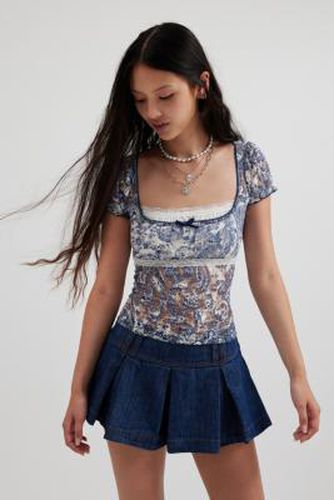 Malka Lace Blouse - Neutral XL at Urban Outfitters - Kimchi Blue - Modalova