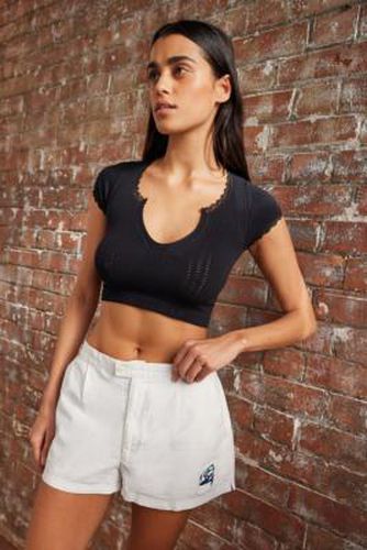 Go For Gold Pointelle Notched Top - Black XL at Urban Outfitters - Out From Under - Modalova