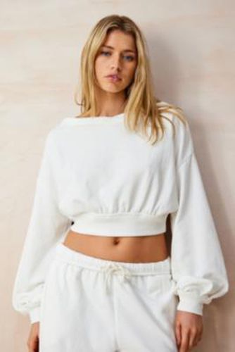 Good Days Cropped Sweatshirt - White XS at Urban Outfitters - Out From Under - Modalova