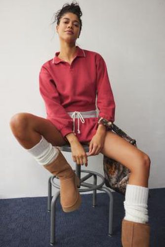 Maya Cropped Long Sleeve Polo Shirt - S at Urban Outfitters - Out From Under - Modalova