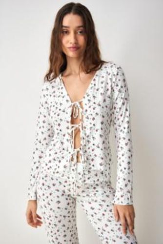 Tie-Front Lounge Top - White S at Urban Outfitters - Wild Lovers - Modalova