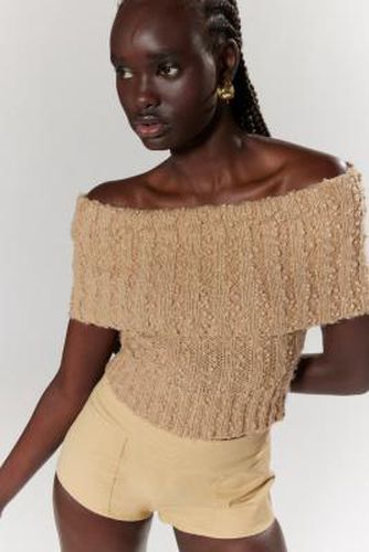 Starlet Off-The-Shoulder Knit Top - Ivory XS at Urban Outfitters - Silence + Noise - Modalova