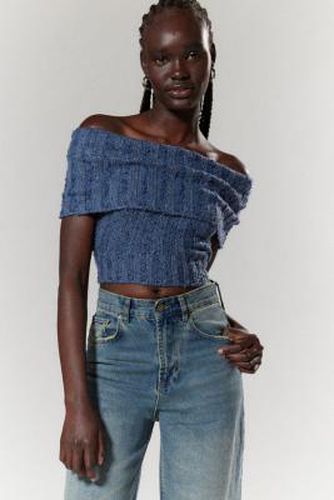 Starlet Off-The-Shoulder Knit Top - Navy XS at Urban Outfitters - Silence + Noise - Modalova