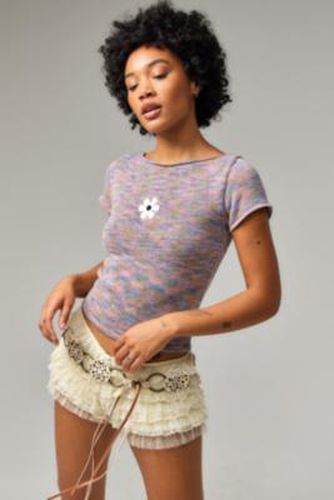 UO Space-Dye Flower Baby T-Shirt XS at - Urban Outfitters - Modalova