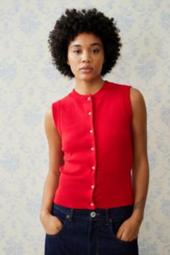 UO Sleeveless Cardigan - Red XS at - Urban Outfitters - Modalova