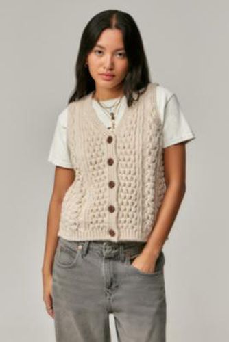 Button Cable Knit Vest Jacket - XS at Urban Outfitters - BDG - Modalova