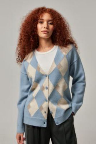 Iets frans. Argyle Boyfriend Cardigan - XS at Urban Outfitters - iets frans... - Modalova