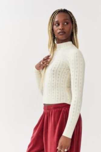 UO Pointelle Funnel Top - XS at - Urban Outfitters - Modalova