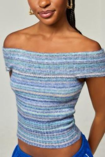 UO Space-Dye Off-The-Shoulder Top - Blue L at - Urban Outfitters - Modalova