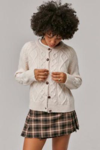 UO Cable Knit Cardigan - XS at - Urban Outfitters - Modalova