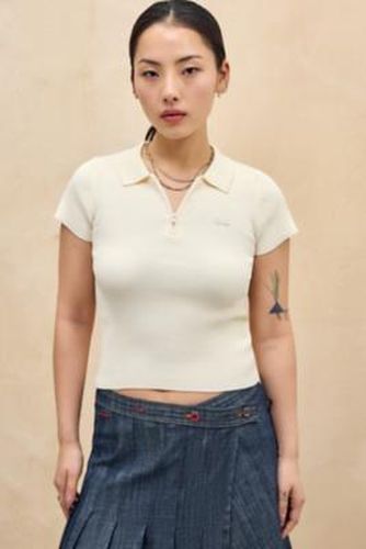 Iets frans. Ribbed Zip-Neck Short Sleeve Top - XS at Urban Outfitters - iets frans... - Modalova