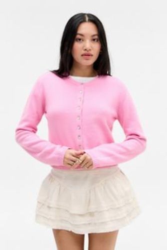 UO Dalton Crew Cardigan - Pink XS at - Urban Outfitters - Modalova